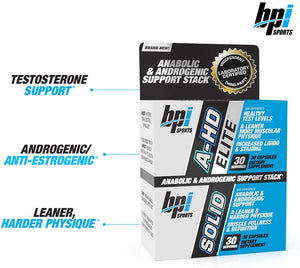 Bpi Sports A-HD Elite / Solid Aumento Natural Testosterona 30 Cápsulas Precursor Natural Testosterona onelastrep.cl