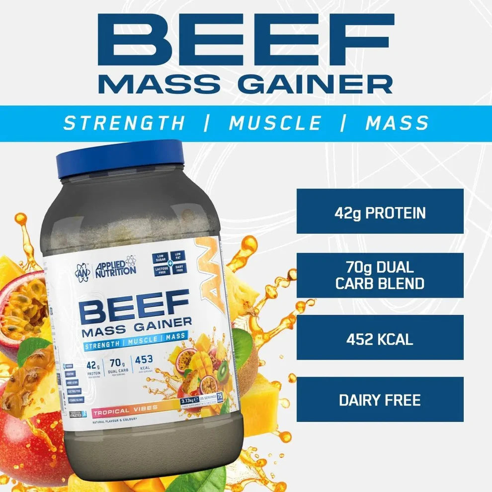 Applied Nutrition - Beef Mass Gainer [3.13 kg · 25 Servicios]