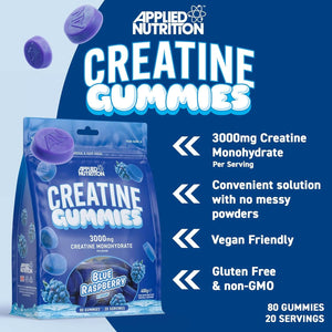 Applied Nutrition Creatine Gummies - 3000 mg Creatina Monohidratada (80 Gummies)