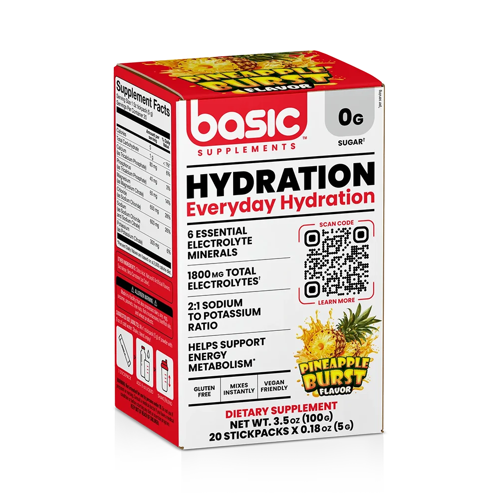 Basic Hydration - Electrolitos Sin Azúcar [20 Sobres]