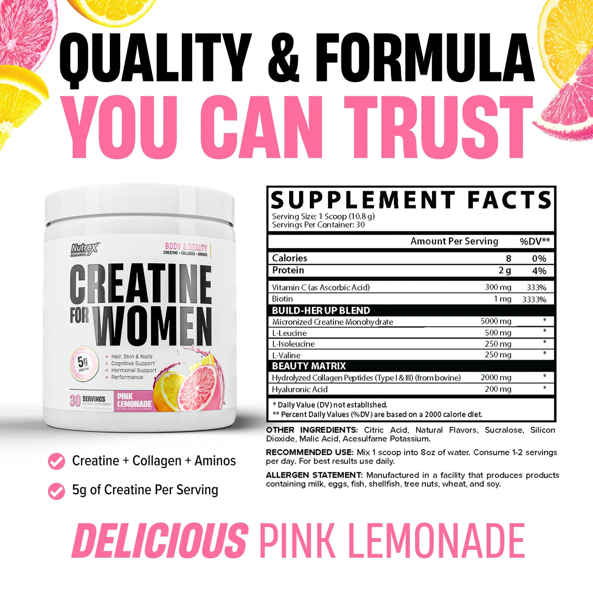 Nutrex Creatine For Women [30 Servicios]