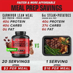 MuscleMeds Carnivor Lean Meal Proteina Reemplazo Comida Integral 4.2 Lb Proteínas onelastrep.cl