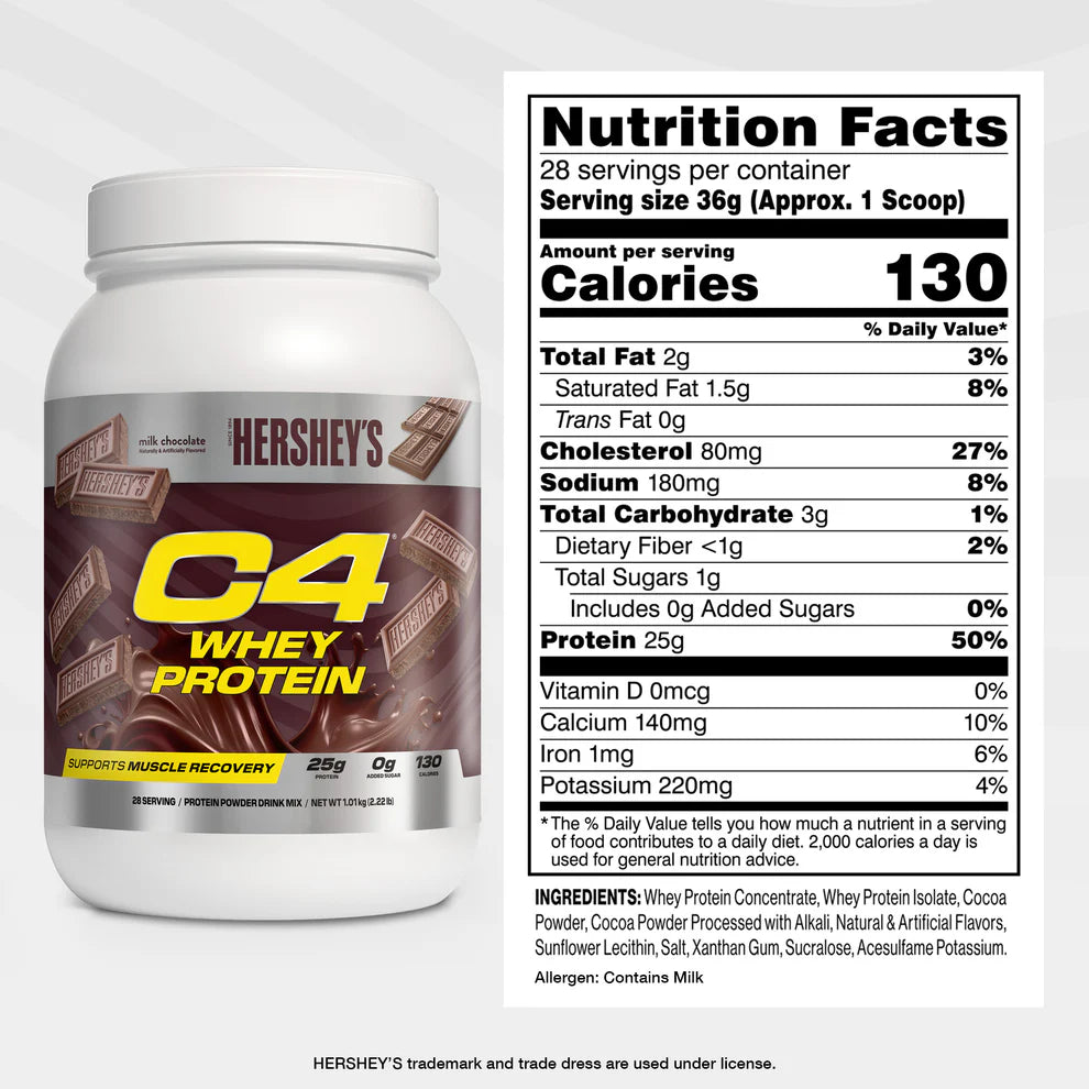 Cellucor C4 Whey Protein Powder - 28 Servicios