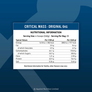 Applied Nutrition - Critical Mass Original - High‑Calorie Gainer [6 kg]