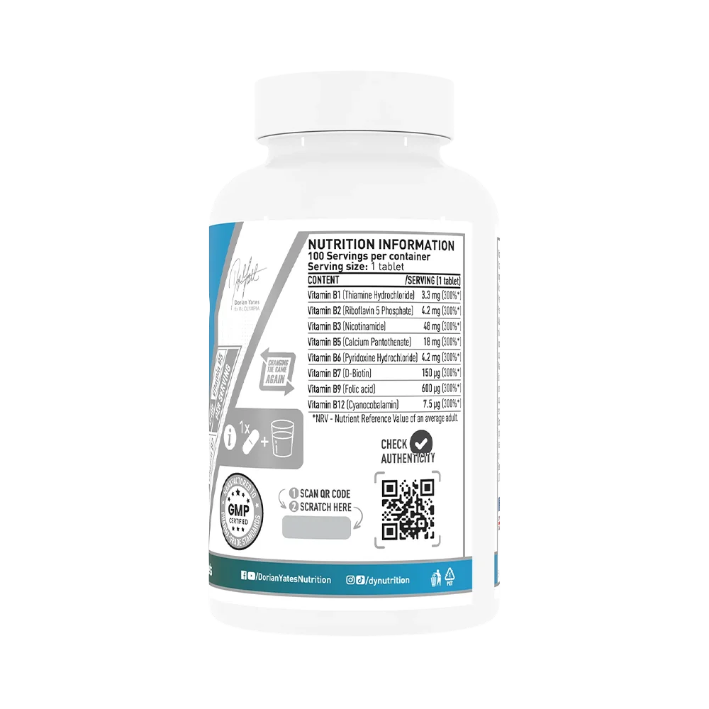 DY Nutrition - Vitamin B Complex [78 mg | 300% VRN]