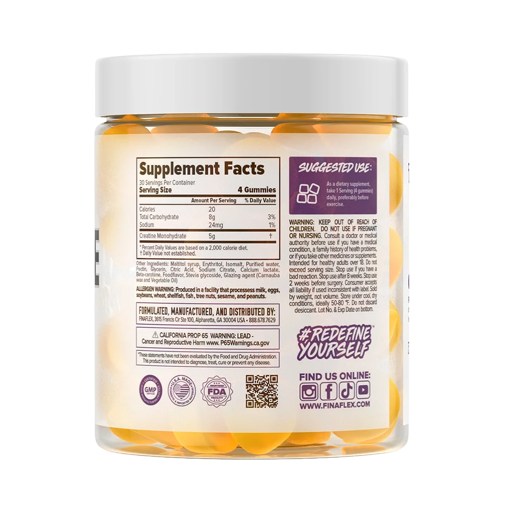 Finaflex® Creatine Gummies - Strength & Size Support [120 Gummies]