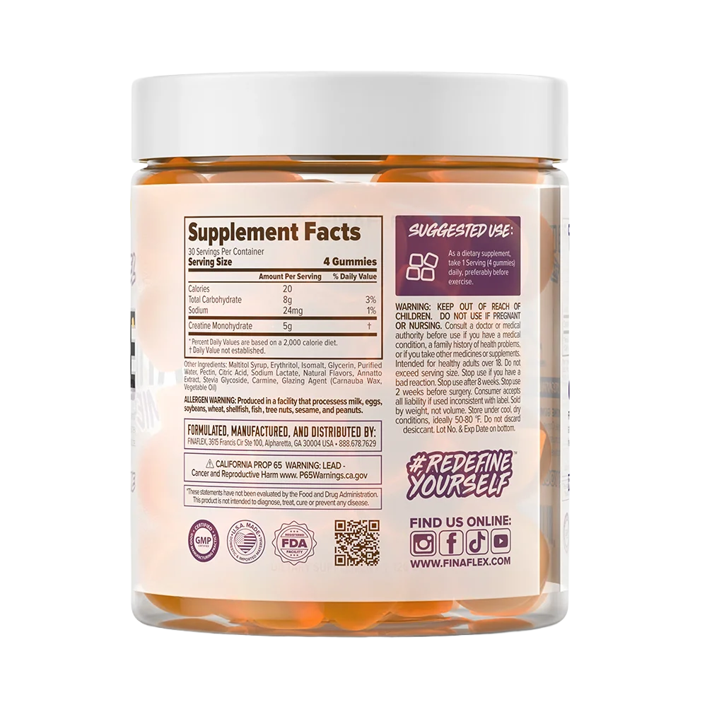 Finaflex® Creatine Gummies - Strength & Size Support [120 Gummies]
