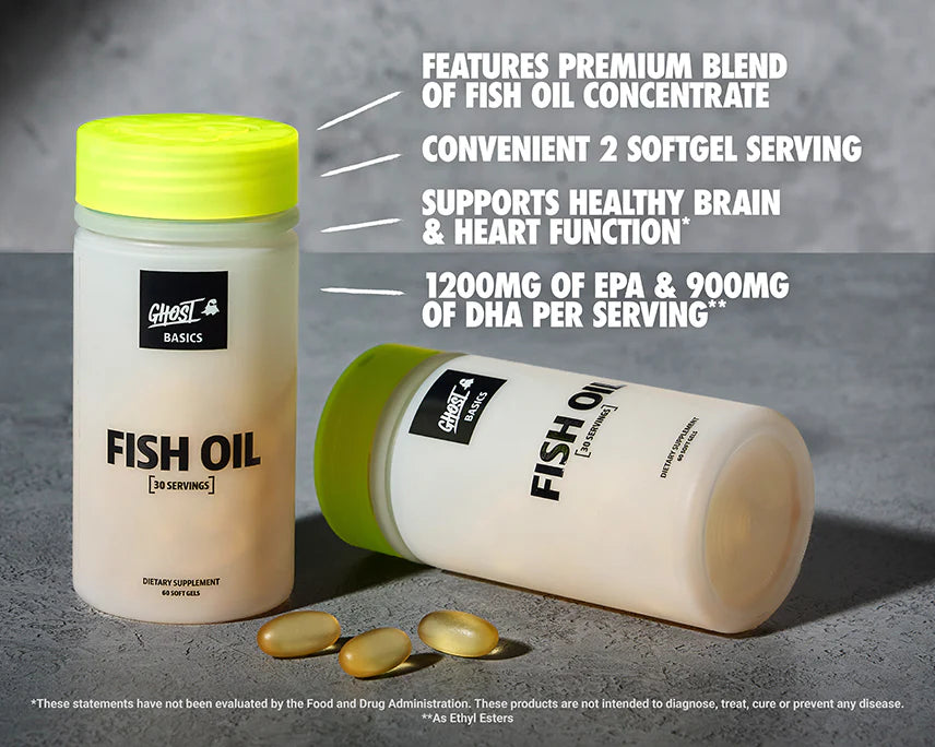 GHOST® Basics Fish Oil – Aceite de Pescado Omega-3 60 Softgels