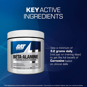 GAT Sport Beta‑Alanine - Carnosyn® Performance Support [200 g]