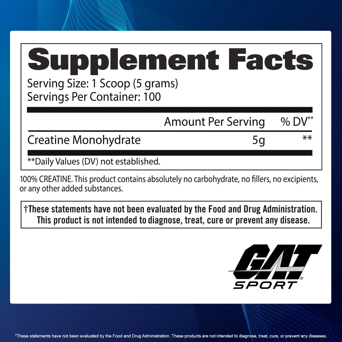 GAT Sport Creatine Monohydrate [500 g]