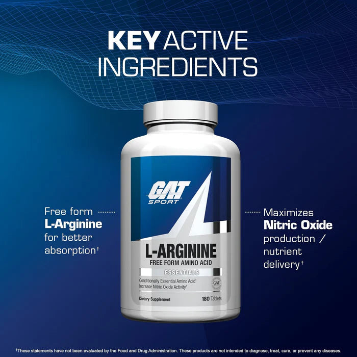 GAT Sport L-Arginine Precursor Oxido Nitrico 180 Tabletas