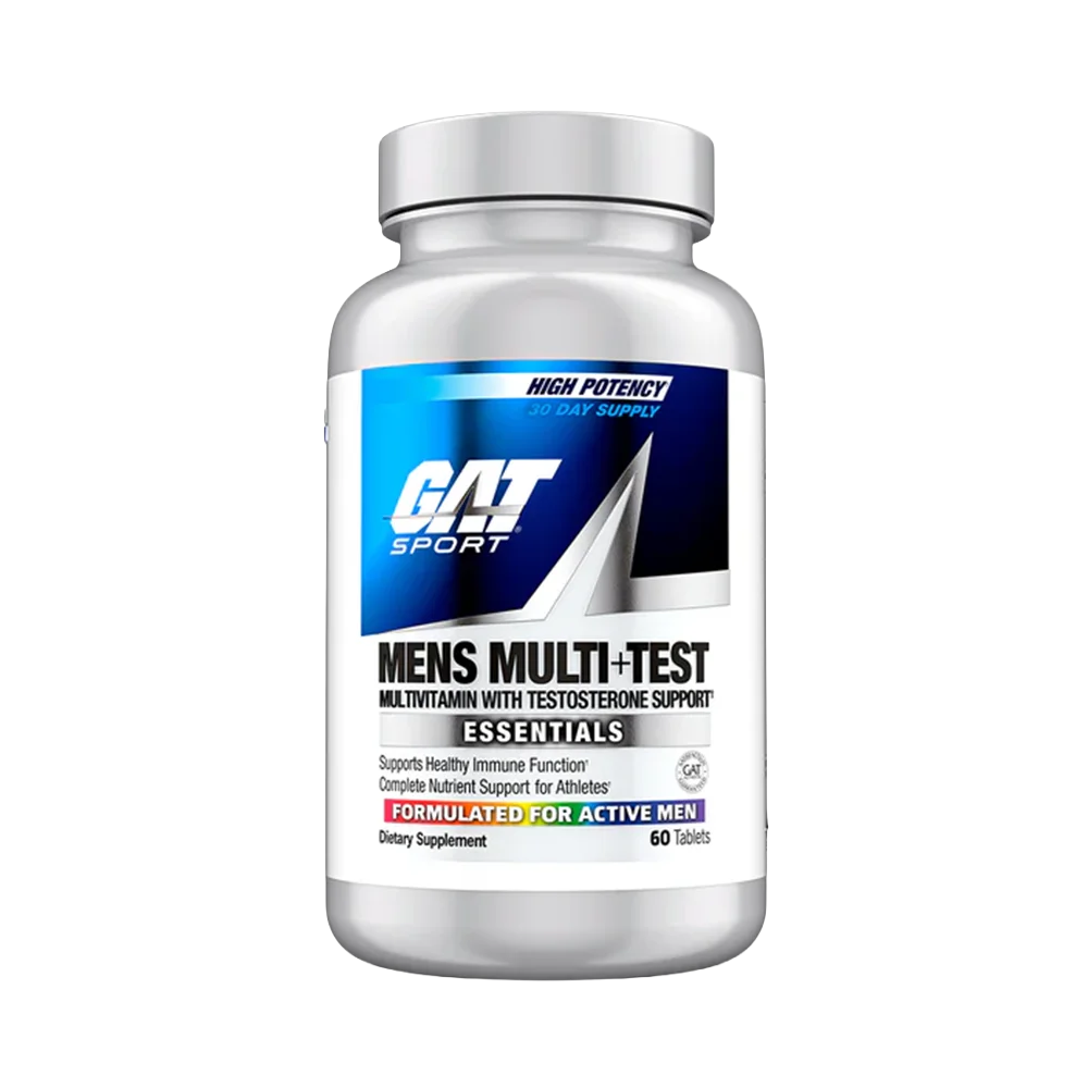 GAT Sport Men’s Multi+Test – Multivitamínico + Potenciador de Testosterona [60 Tabletas]