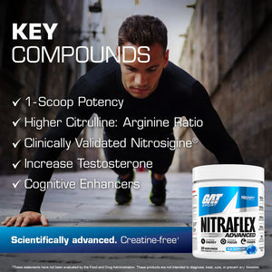 GAT Sport Nitraflex ADVANCED - Pre-Entreno de Alta Intensidad [30 Servicios]