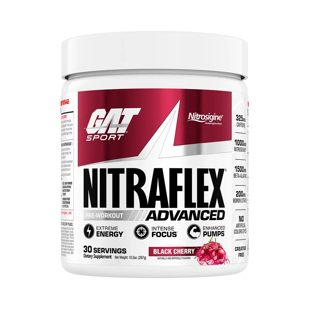 GAT Sport Nitraflex ADVANCED - Pre-Entreno de Alta Intensidad [30 Servicios]