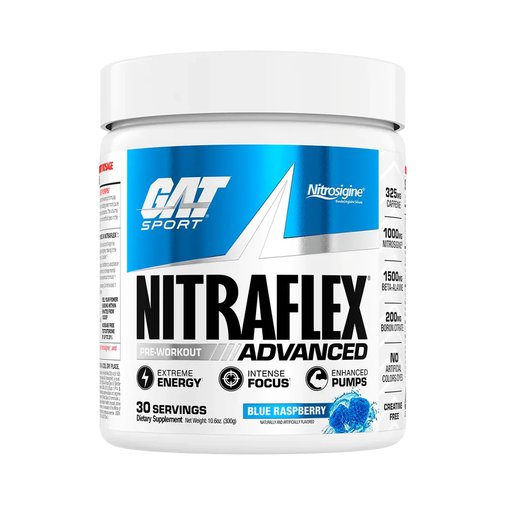 GAT Sport Nitraflex ADVANCED - Pre-Entreno de Alta Intensidad [30 Servicios]