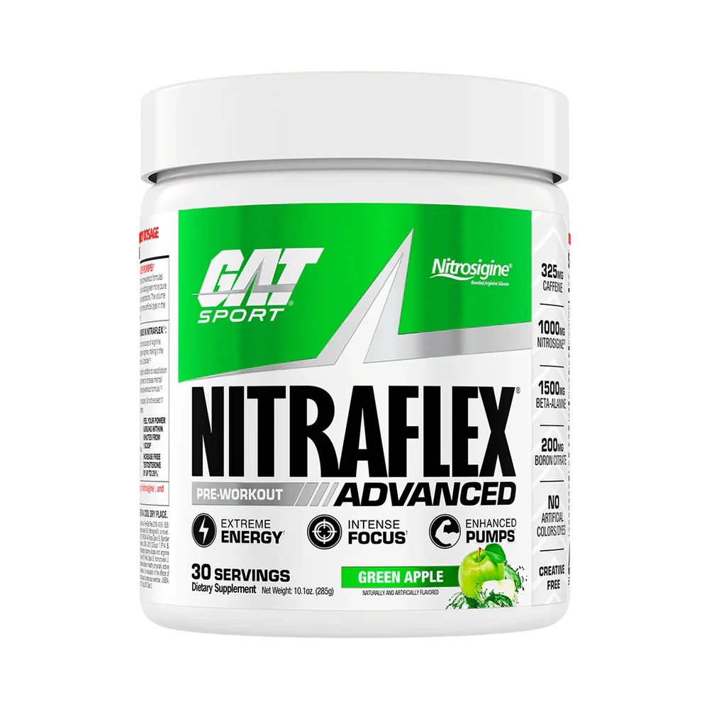 GAT Sport Nitraflex ADVANCED - Pre-Entreno de Alta Intensidad [30 Servicios]