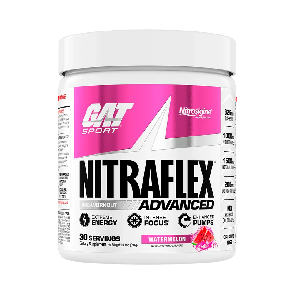 GAT Sport Nitraflex ADVANCED - Pre-Entreno de Alta Intensidad [30 Servicios]