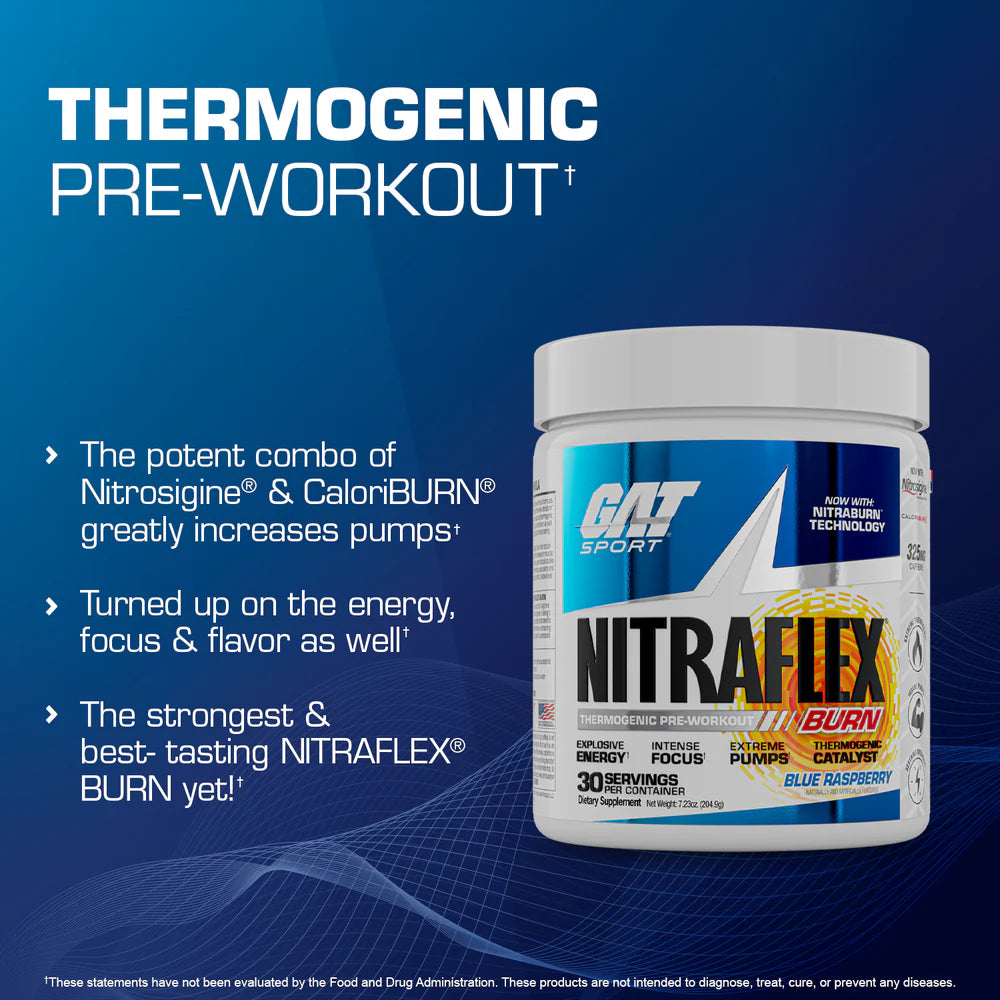 GAT Sport Nitraflex BURN - Pre-Entreno Termogénico [30 Servicios]