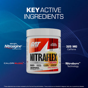 GAT Sport Nitraflex BURN - Pre-Entreno Termogénico [30 Servicios]