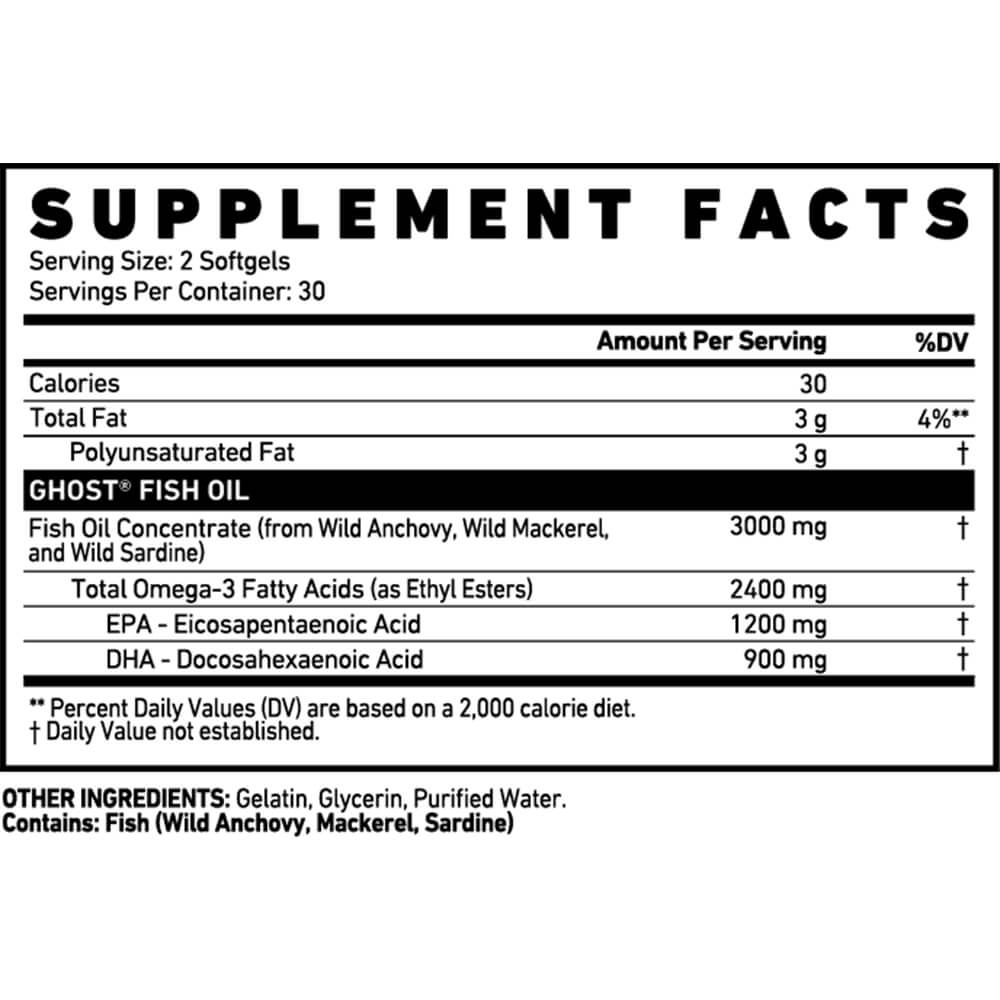 GHOST® Basics Fish Oil – Aceite de Pescado Omega-3 60 Softgels