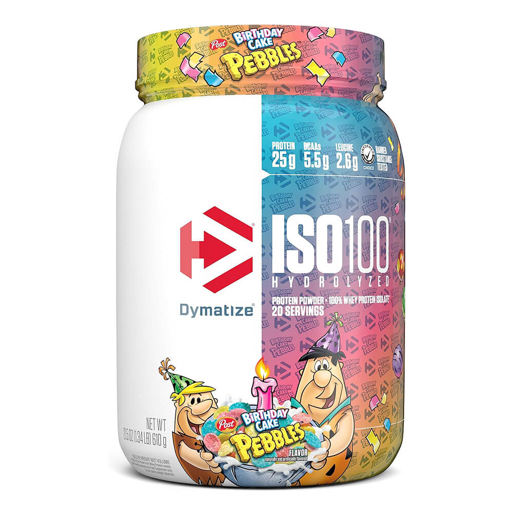 ISO 100 Dymatize Proteina Aislada Birthday Cake PEBBLES 20 Servicios
onelastrep.cl