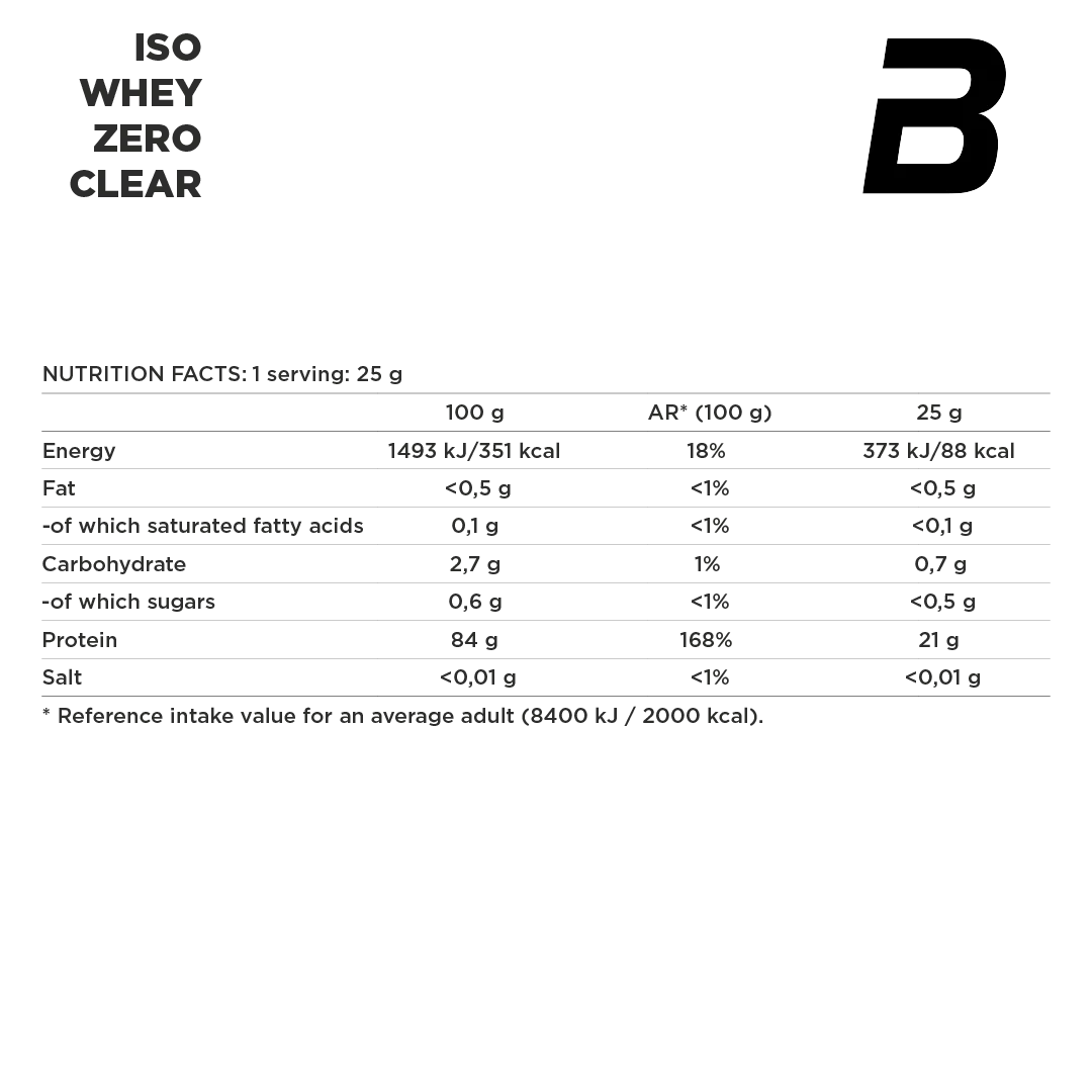 BiotechUSA Iso Whey Zero Clear Proteina Aislada 1000 Gr