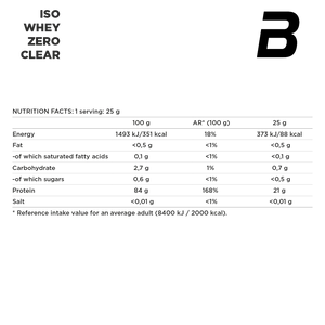 BiotechUSA Iso Whey Zero Clear Proteina Aislada 1000 Gr