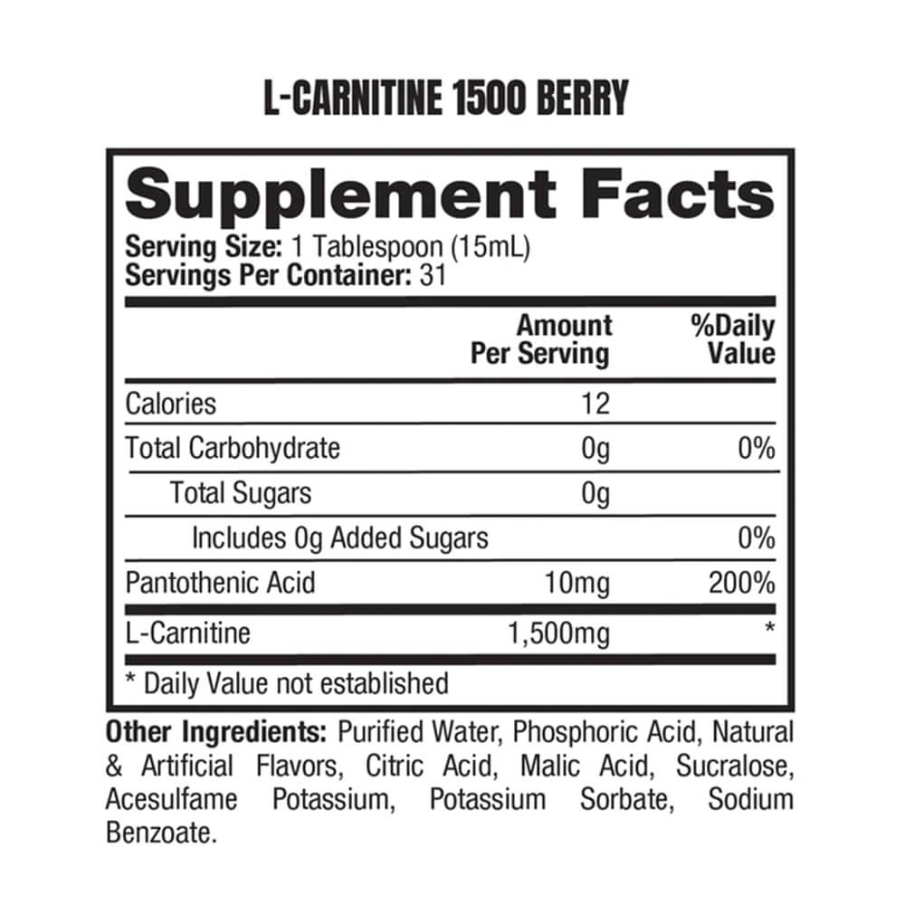 ProSupps L-Carnitine 1500 Liquid Shots Quemador de Grasa 473 mL