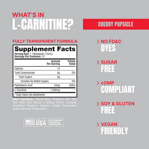 ProSupps L-Carnitine 1500 Liquid Shots Quemador de Grasa 473 mL