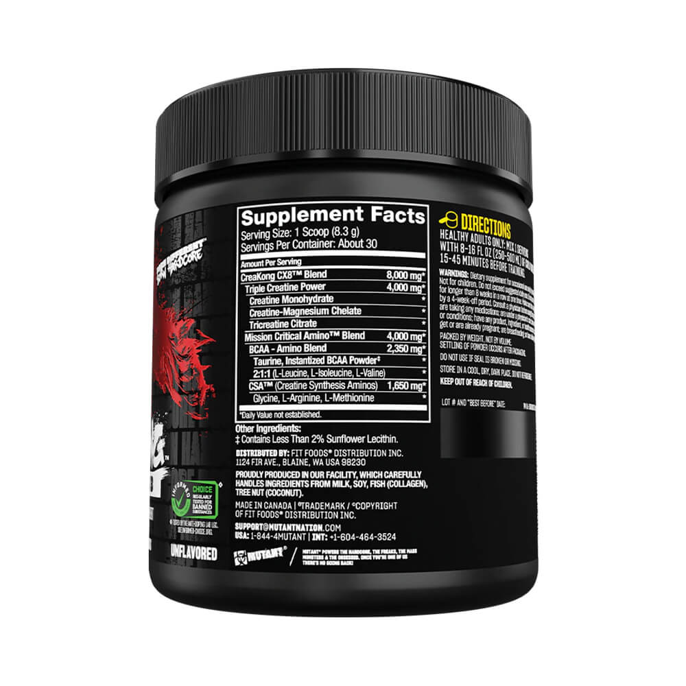 Mutant Creakong CX8 Creatina BCAAs 30 Servicios