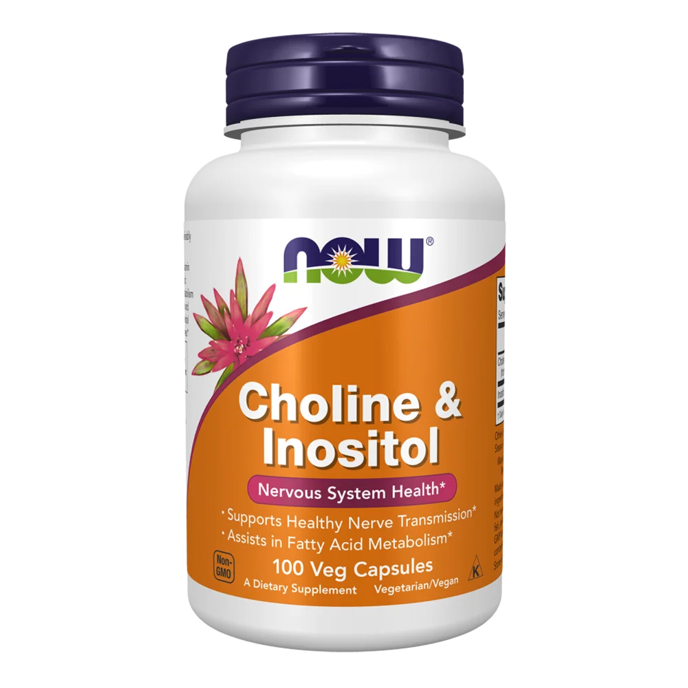 NOW Foods Choline & Inositol - 100 Capsulas Veganas