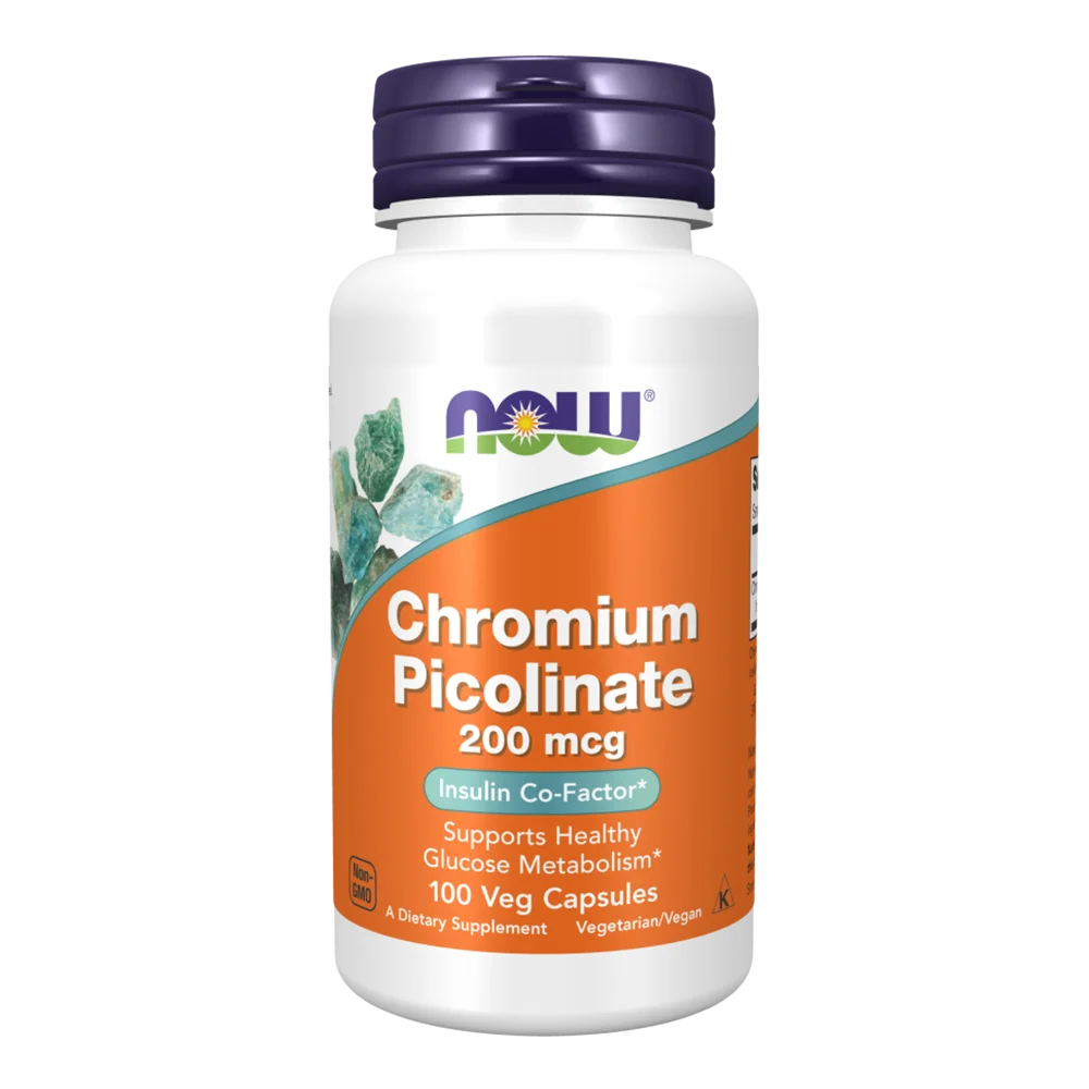 NOW Foods Chromium Picolinate - 200 mcg [100 Capsulas Veganas]