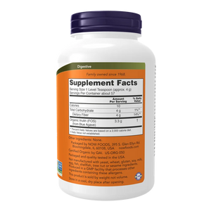 NOW Foods Inulin Prebiotic Pure Powder - Organico 227 g