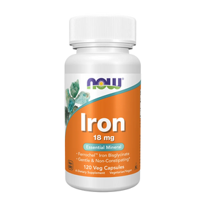 NOW Foods Iron 18 mg - 120 Capsulas Veganas