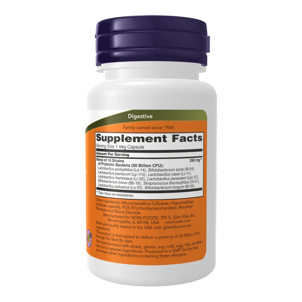 NOW Foods Probiotic‑10™ 50 Billion [50 Capsulas Veganas]