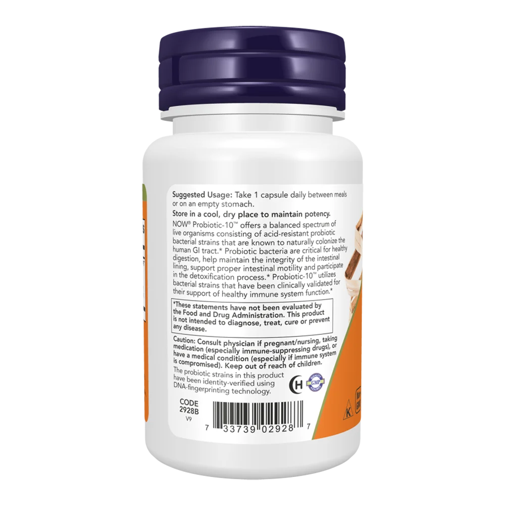 NOW Foods Probiotic‑10™ 50 Billion [50 Capsulas Veganas]