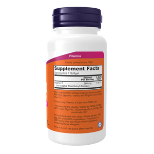 NOW Foods Vitamin E‑400 D‑Alpha Tocopheryl [100 Softgels]
