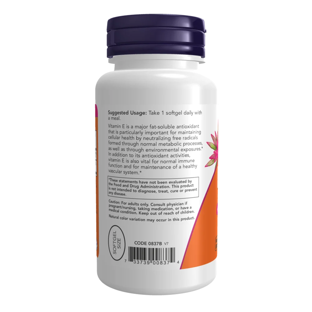 NOW Foods Vitamin E‑400 D‑Alpha Tocopheryl [100 Softgels]