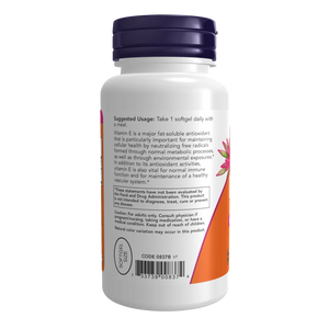 NOW Foods Vitamin E‑400 D‑Alpha Tocopheryl [100 Softgels]