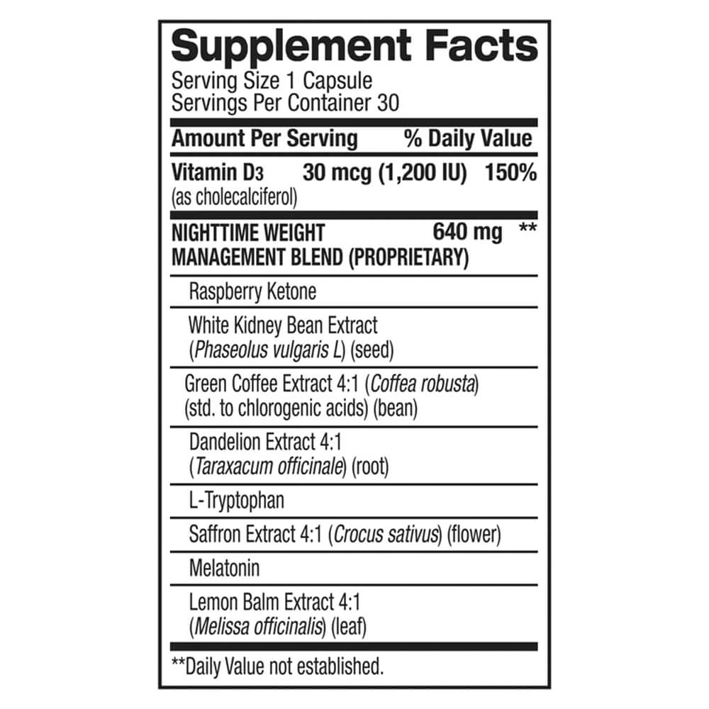 Bpi Sports Nite Burn Quemador De Grasa Nocturno 30 Cápsulas Quemador de Grasa Informacion Nutricional onelastrep.cl