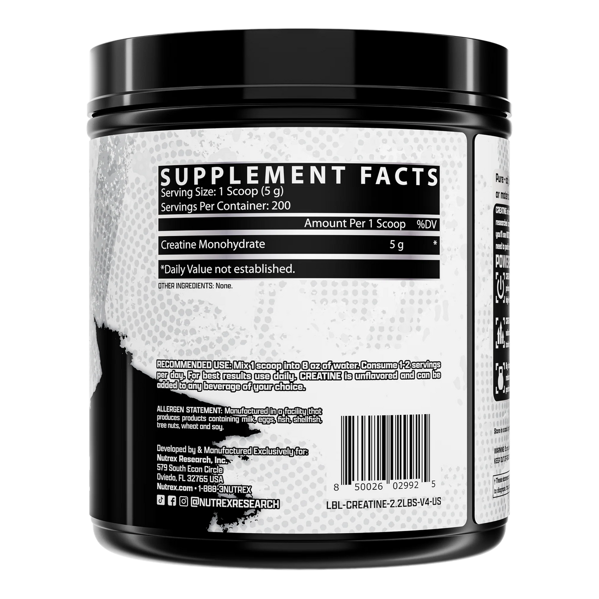 Nutrex Creatine Monohydrate 1000 Gr