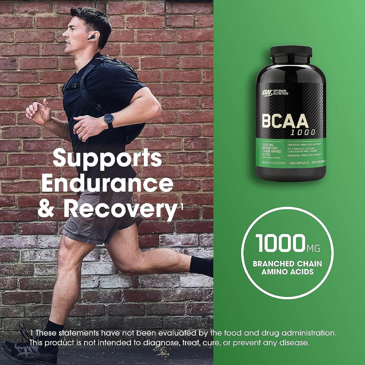 Optimum Nutrition BCAA 1000 Caps 200 Capsulas BCAA's onelastrep.cl