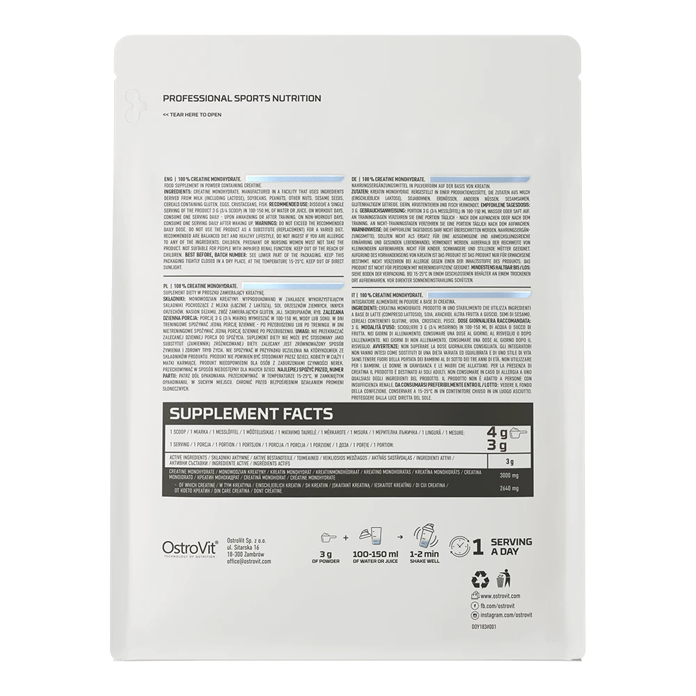 OstroVit Creatine Monohydrate 500 Gr