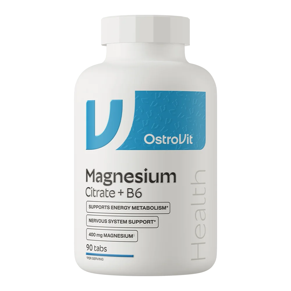 OstroVit Citrato de Magnesio 400 mg + Vitamina B6 - 90 Tabletas