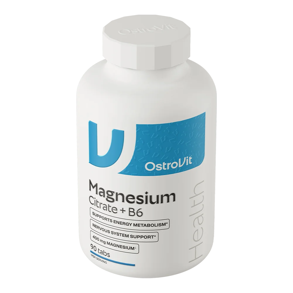 OstroVit Citrato de Magnesio 400 mg + Vitamina B6 - 90 Tabletas