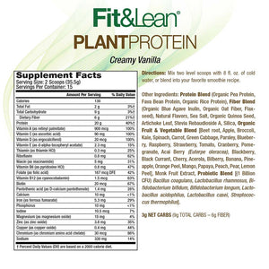 Fit & Lean Plant Protein Proteina Vegana 1.25 Lb Proteínas onelastrep.cl