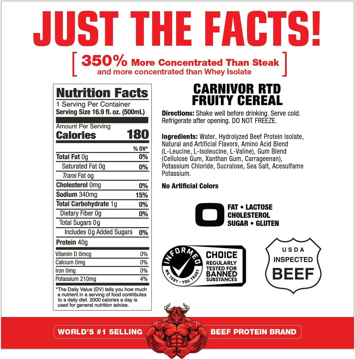 MuscleMeds Carnivor RTD Proteina Carne 500 mL Barras / RTD / Snacks Proteina onelastrep.cl