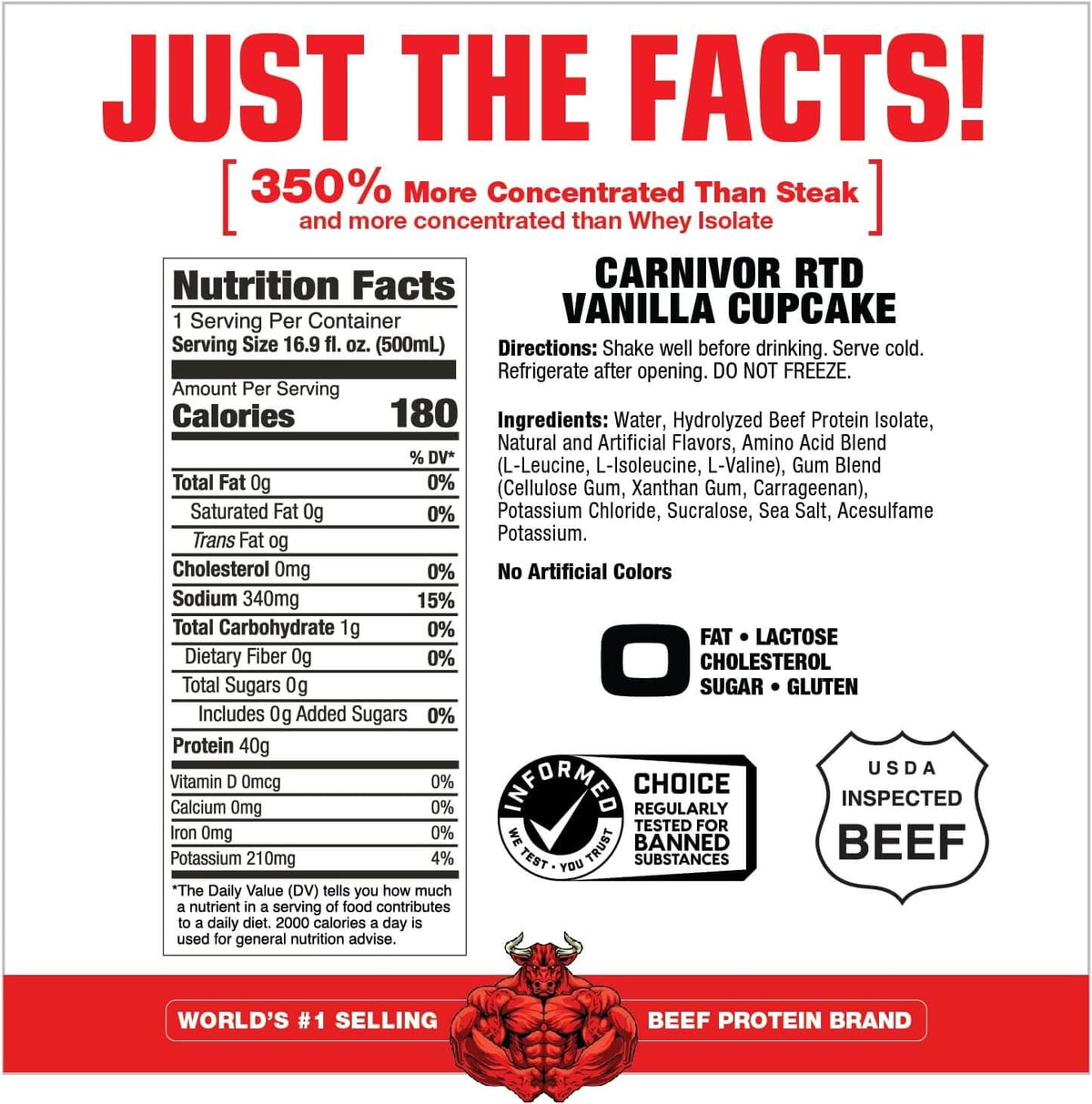 MuscleMeds Carnivor RTD Proteina Carne 500 mL Barras / RTD / Snacks Proteina onelastrep.cl