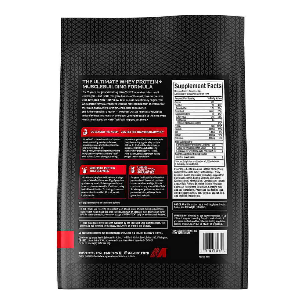 Muscletech Nitro Tech Whey Proteina 10 Lb Proteínas onelastrep.cl