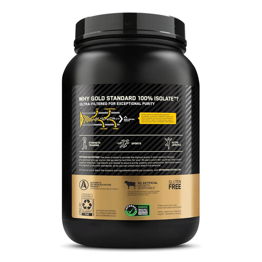 Optimum Nutrition Gold Standard 100% Isolate – Proteína de Suero Hidrolizada 24 Servicios
